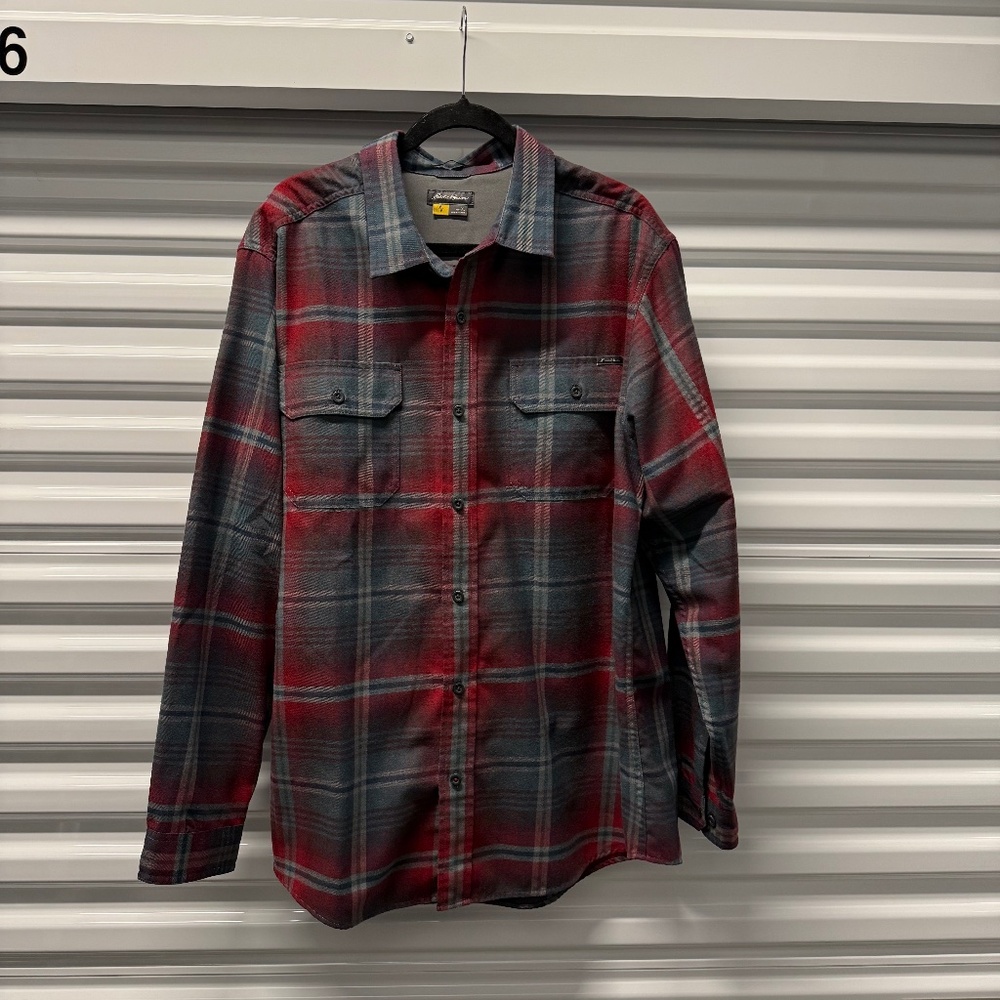 Eddie Bauer Classic Fit plaid flannel shirt